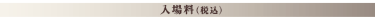 入場料（税込）